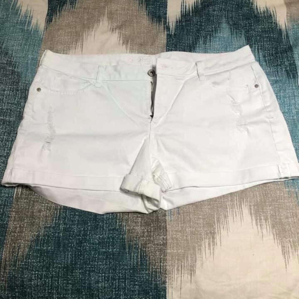 White Demin Shorts